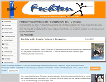 Tablet Screenshot of fechten.tv-wetzlar.de